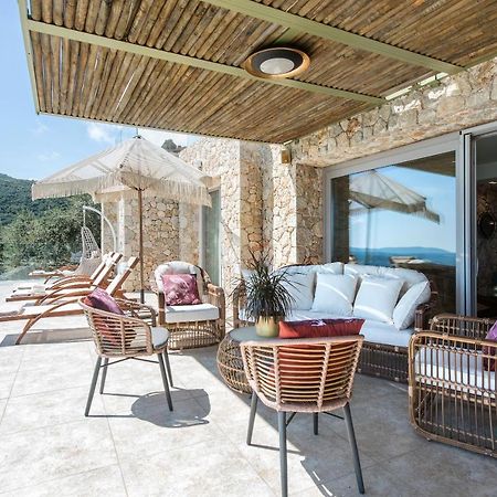 Summerwine Luxury Villa Sea View Private Pool Spartylas Bagian luar foto