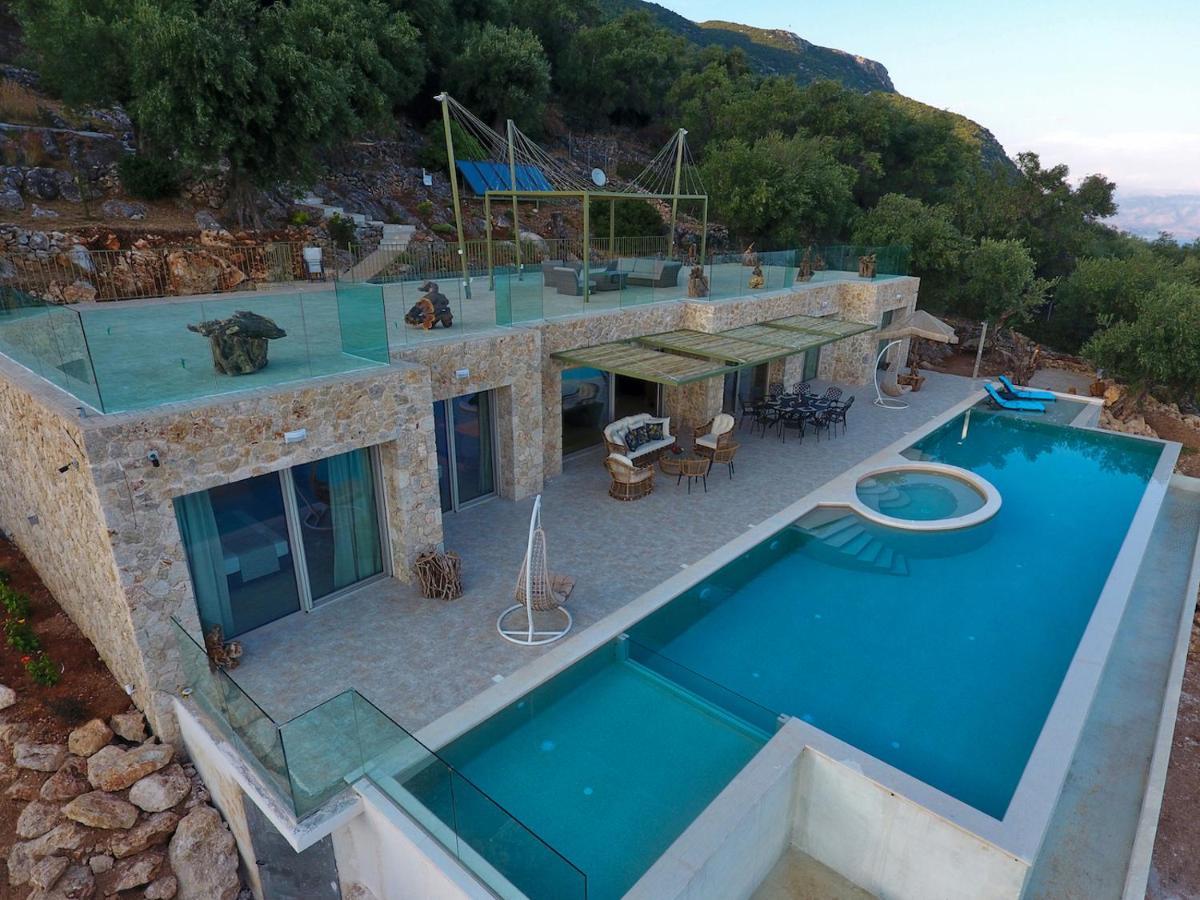 Summerwine Luxury Villa Sea View Private Pool Spartylas Bagian luar foto
