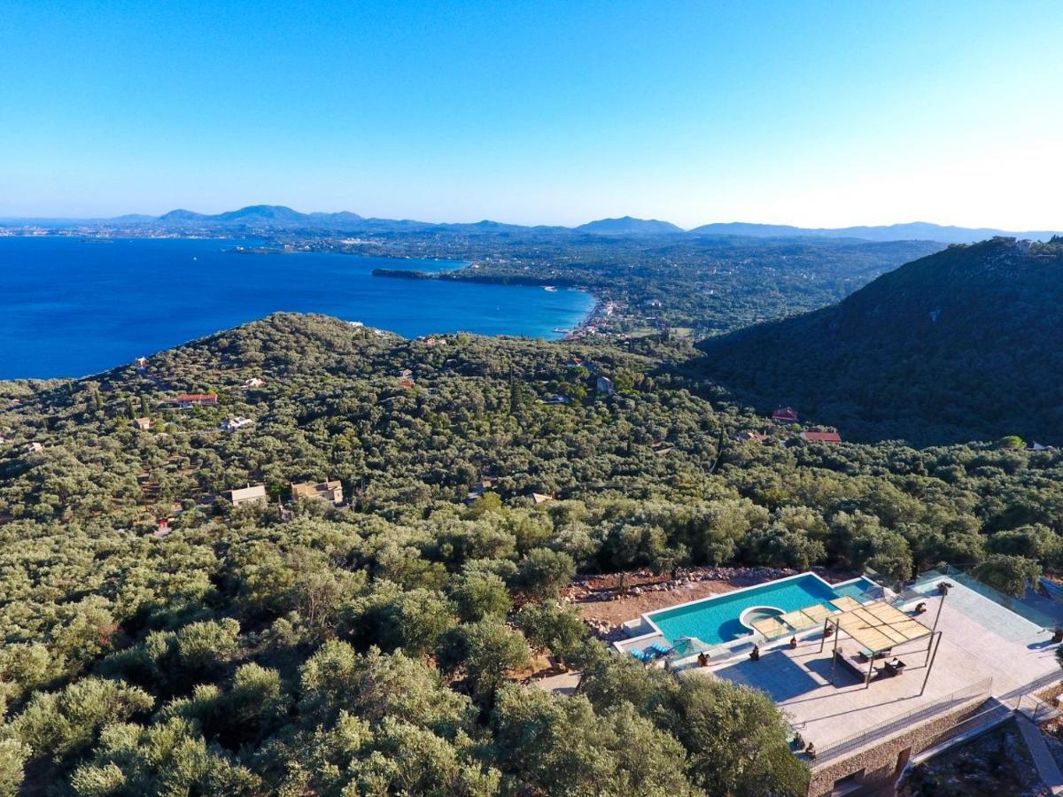 Summerwine Luxury Villa Sea View Private Pool Spartylas Bagian luar foto
