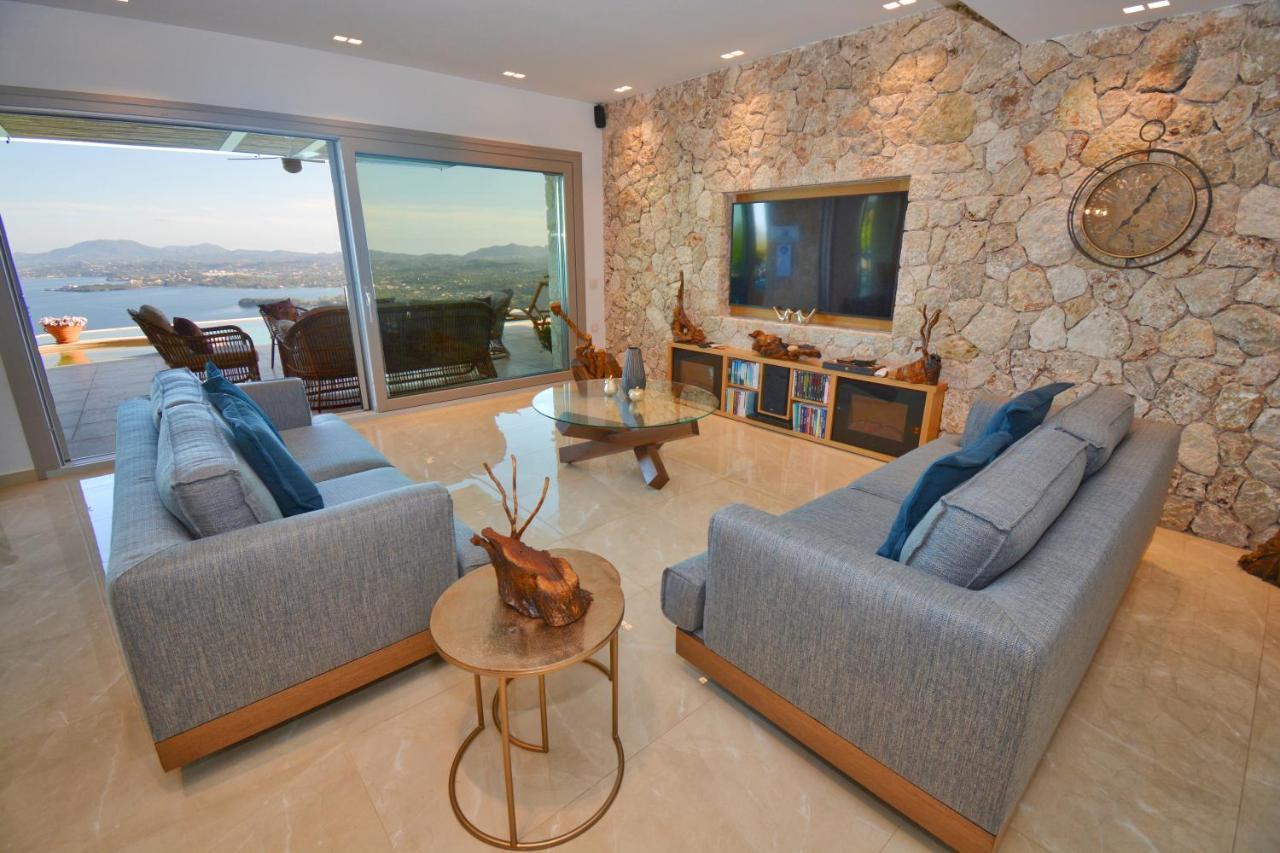 Summerwine Luxury Villa Sea View Private Pool Spartylas Bagian luar foto