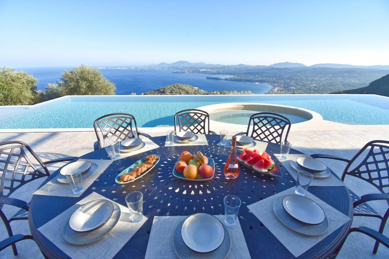 Summerwine Luxury Villa Sea View Private Pool Spartylas Bagian luar foto