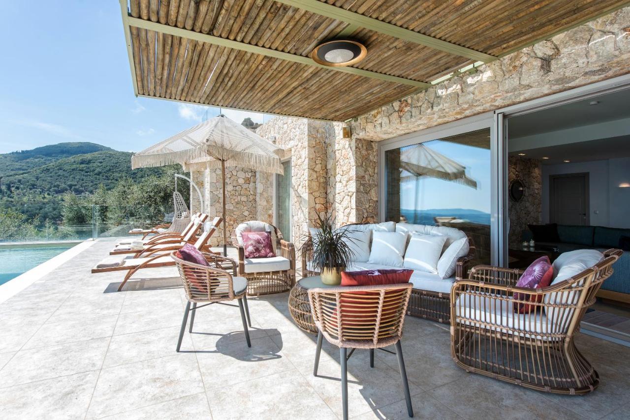 Summerwine Luxury Villa Sea View Private Pool Spartylas Bagian luar foto
