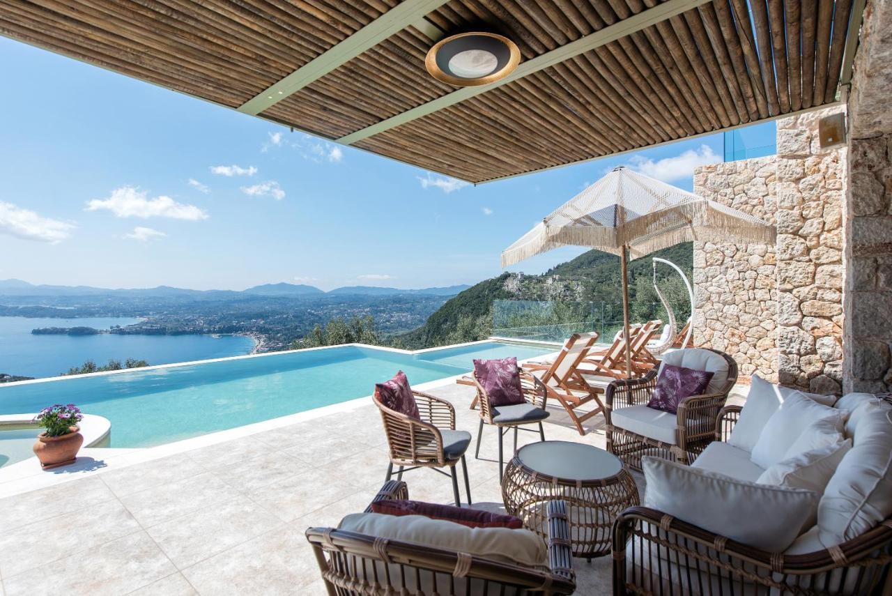 Summerwine Luxury Villa Sea View Private Pool Spartylas Bagian luar foto