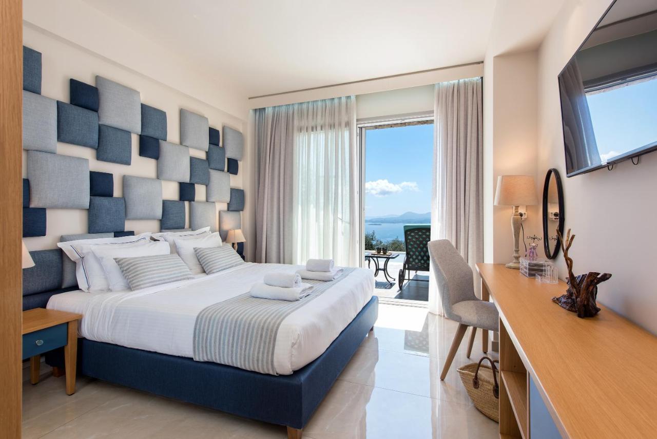 Summerwine Luxury Villa Sea View Private Pool Spartylas Bagian luar foto