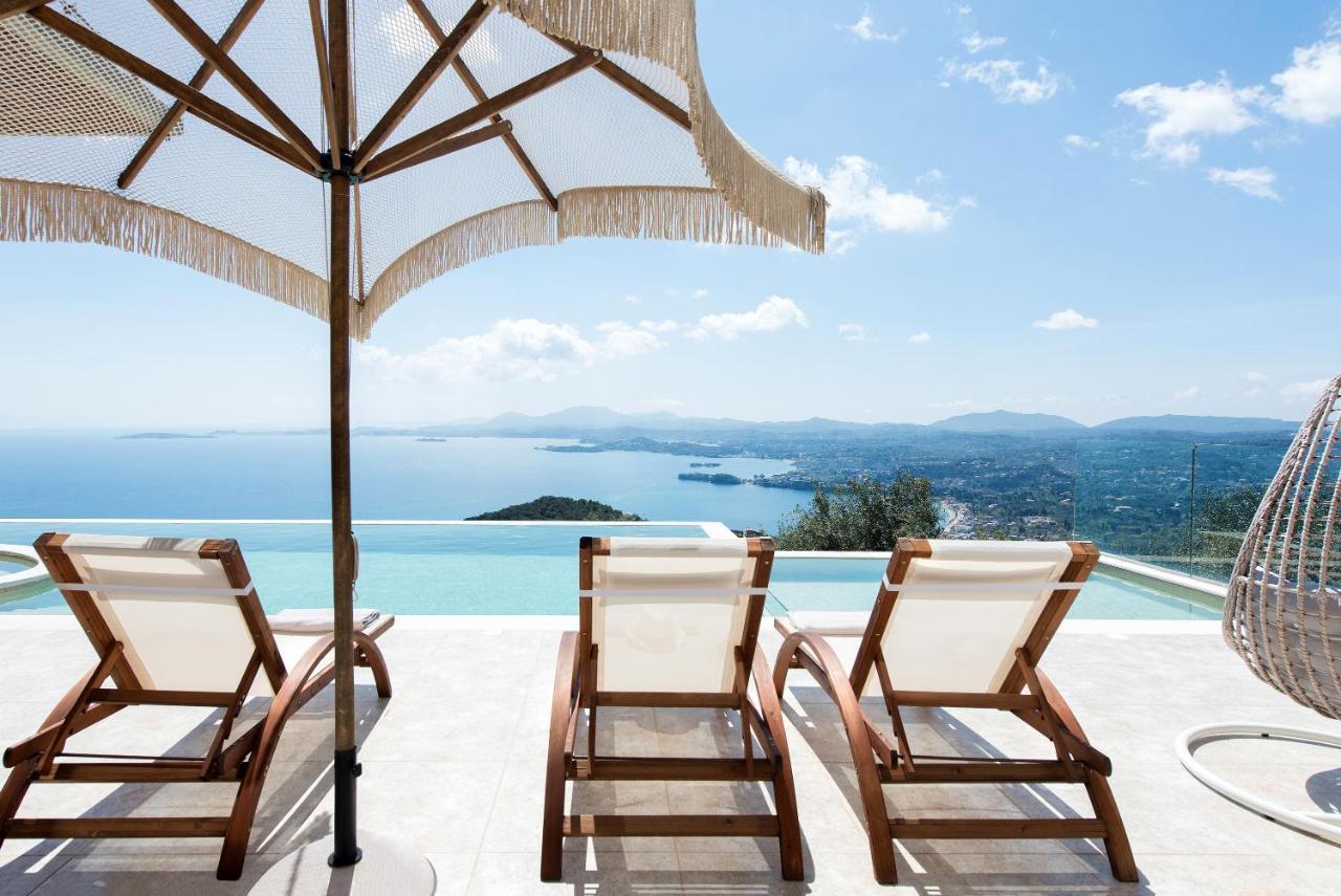 Summerwine Luxury Villa Sea View Private Pool Spartylas Bagian luar foto